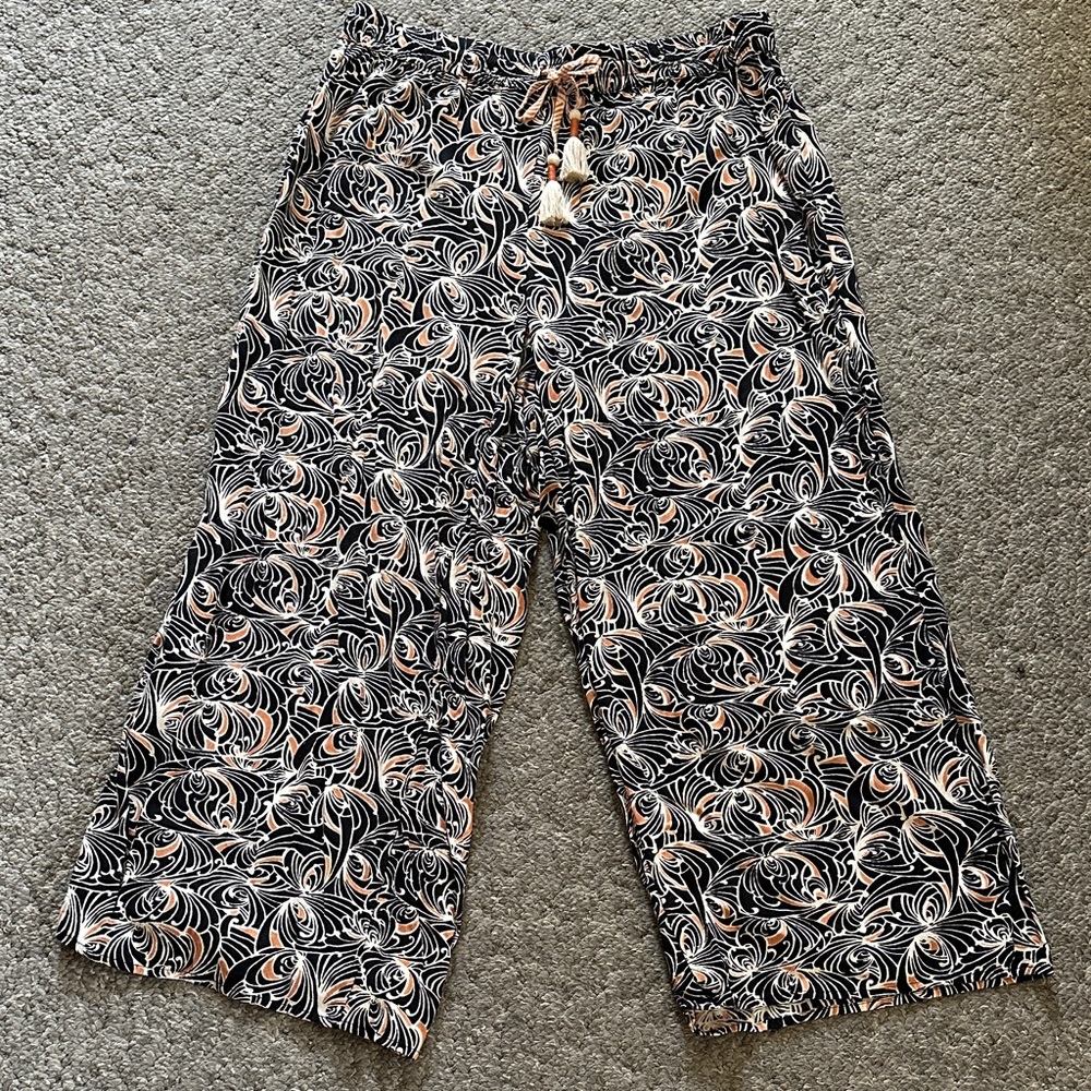 Anthropologie Wide Leg Boho Patterned Pants